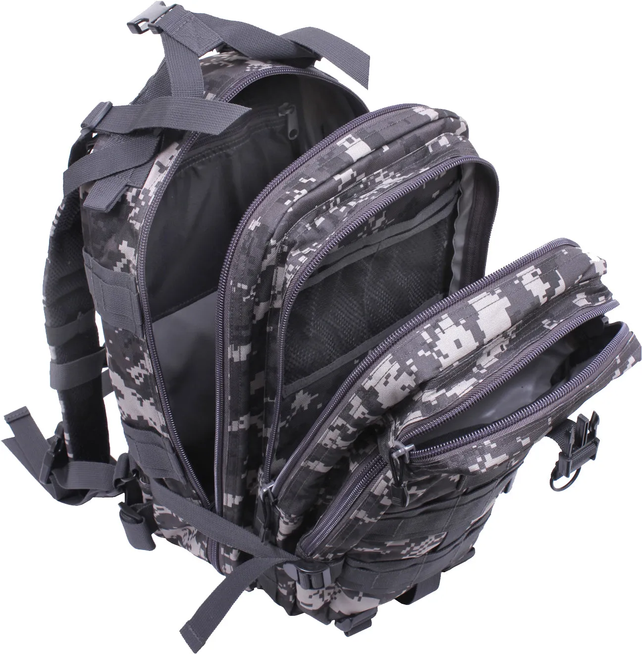 Subdued Urban Digital Camouflage - Military MOLLE Compatible Medium Transport Pack