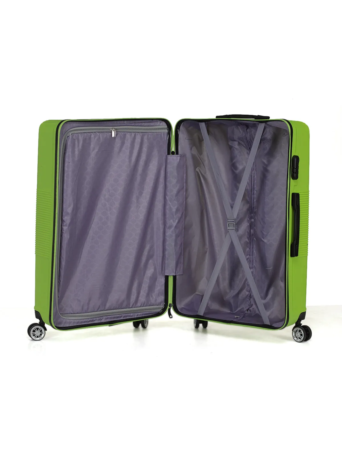 Teakwood Unisex Green Trolley Bag - Small