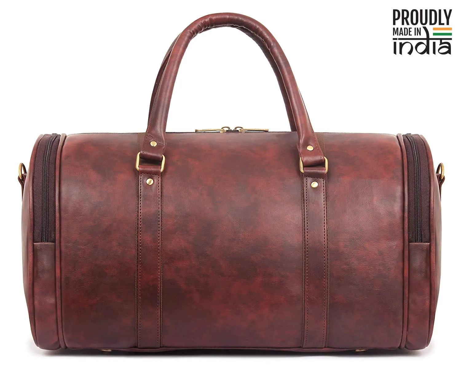 The Clownfish Ranger Vegan Leather 30 LTR Travel Duffel Bag - Wine Red
