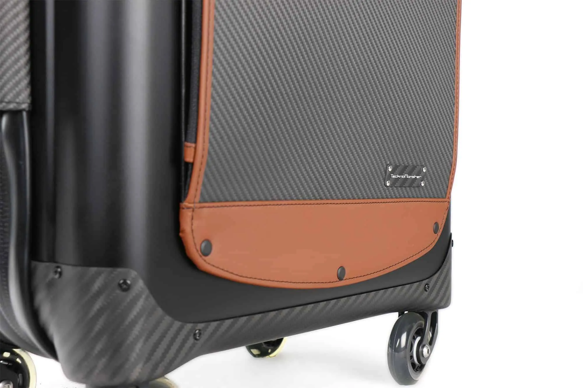Trolley Akille Flap Brown in Carbon Fiber