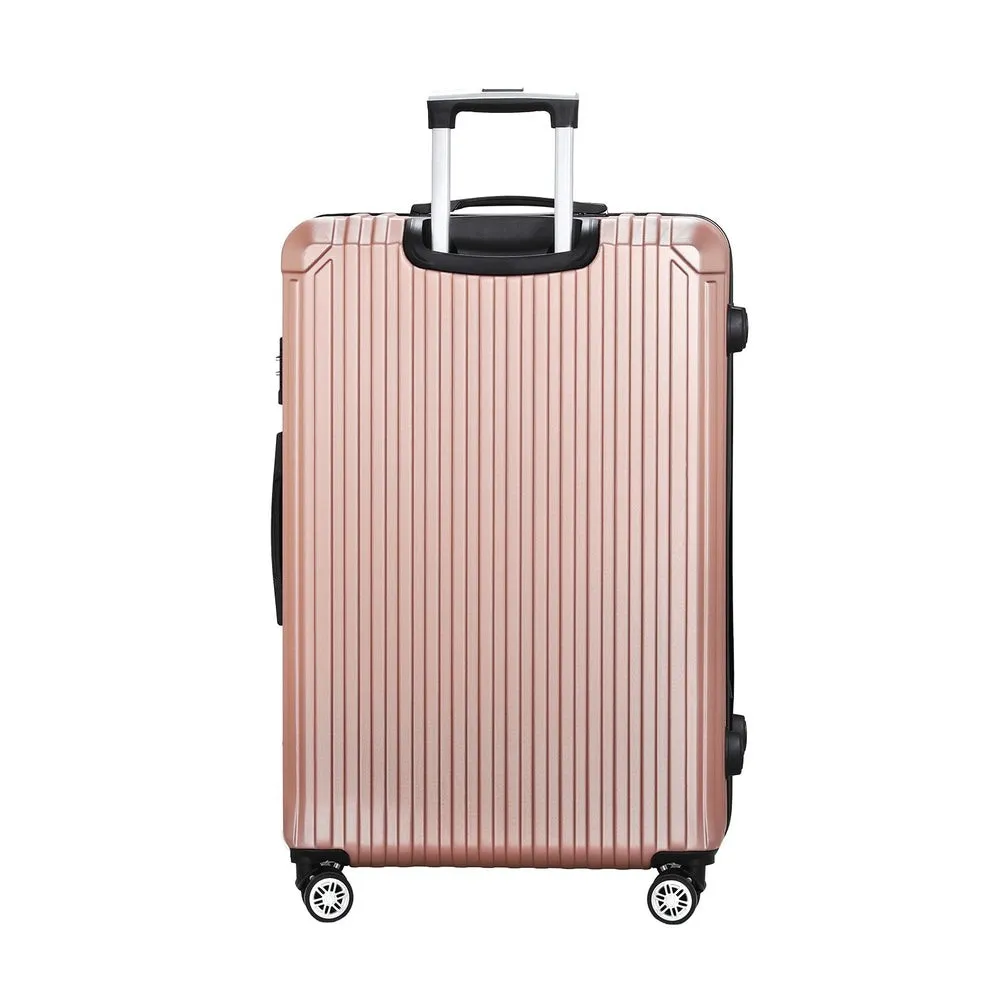Wanderlite 28'' Luggage - TSA Hard Case Suitcase Set - Rose Gold
