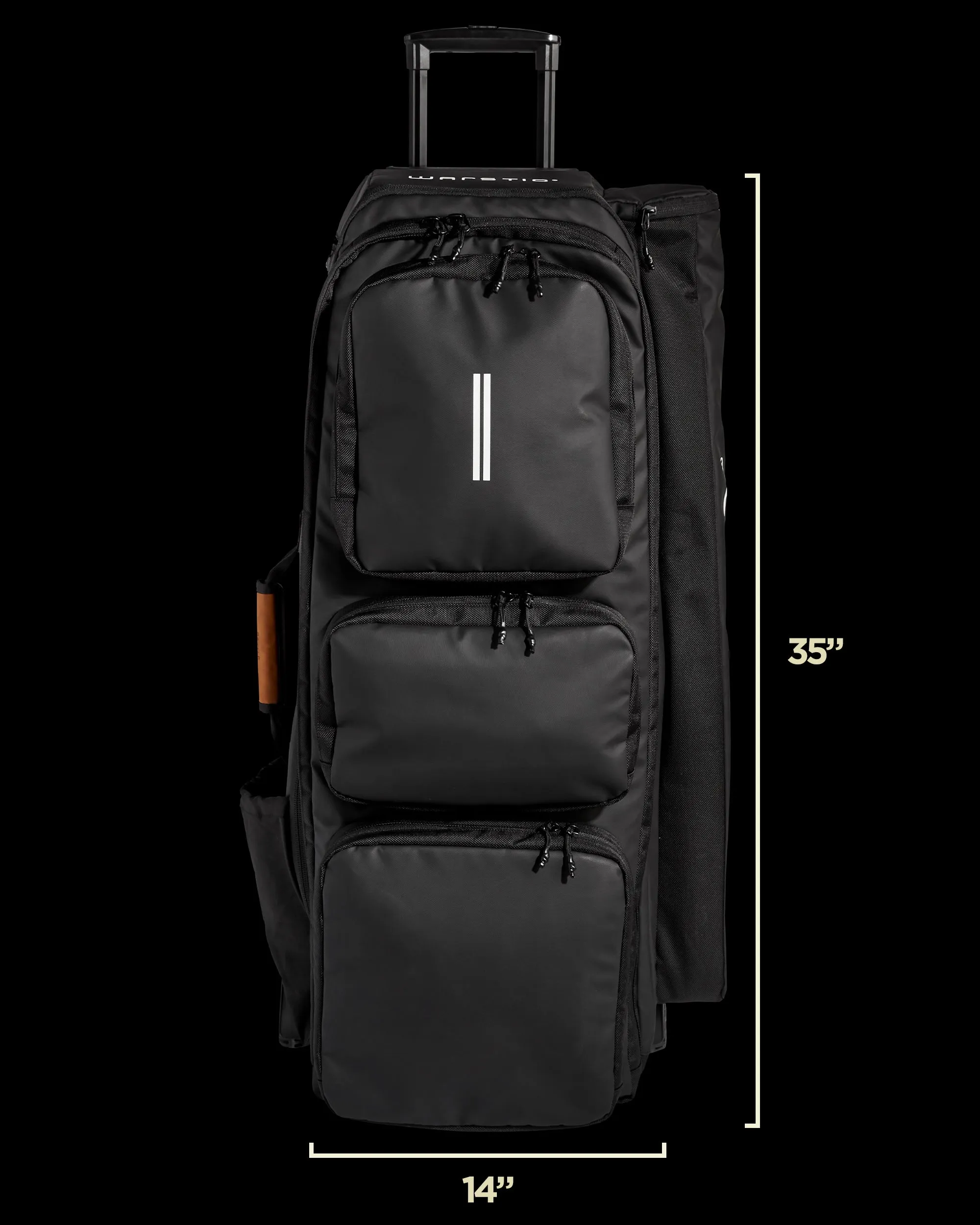WARRIOR CATCHERS WHEELED BAG (BLACK)